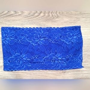 Blue/periwinkle bandaeu bra